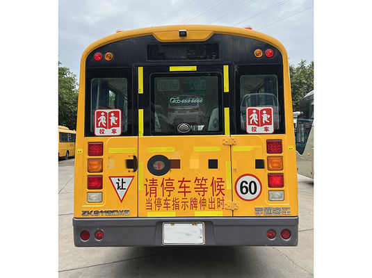 Gele schoolbussen 46 zitplaatsen Gebruikte bussen met handgestuur