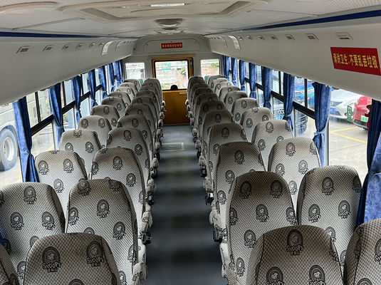 Gele Gebruikte schoolbussen 46 zitplaatsen Manuele transmissie Gebruikte YuTong bussen