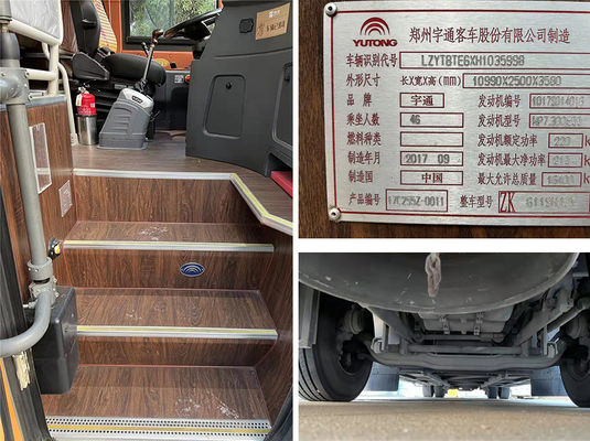 2017 Yutong 46 zitplaatsen Gebruikte luxe autocars Euro 5 Linksgestuurd Diesel