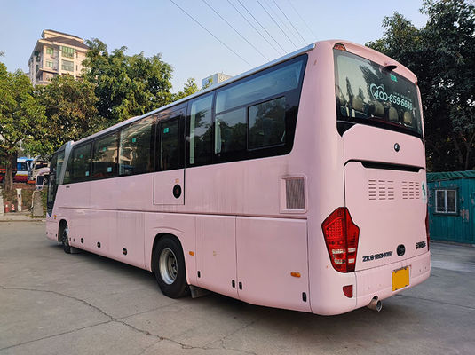 Luxe Roze Gebruikte Yutong Bussen Euro 5 LHD Gebruikte Diesel Shuttle Bus Te koop
