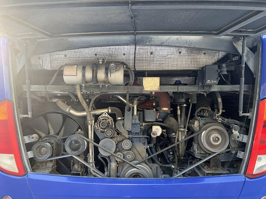 Blauwe gebruikte bus 51 zitplaatsen Euro 4 emissie norm