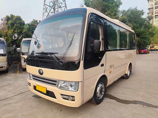 15-23 zitplaatsen Gebruikte minibus, LHD tweedehands minibus met handgeschakelde versnellingsbak