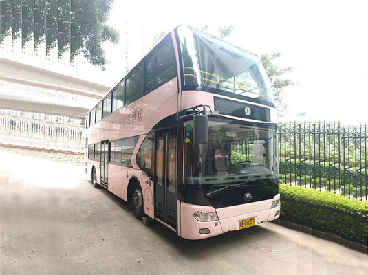 Yucai Diesel gebruikte passagiersbus 72 zitplaatsen handmatige tweedekkerbus