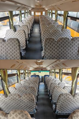 56 Zitplaatsen Dieselmotor LHD KLQ6106XQE4 Gebruikte Schoolbus Gemaakt in China
