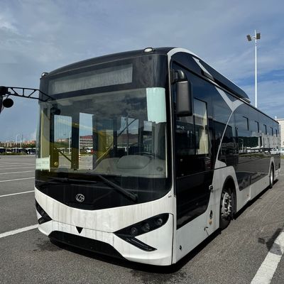 EV Zonson Tweedehands Stadsbus voor 2 Passagiersdeuren en Witte Buitenkant
