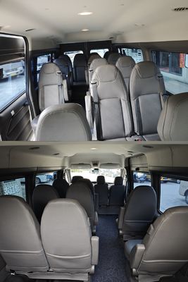 14-Zits Tweedehands Minibus Diesel Jiangling Transit CN-4 Bestelwagen met 145 km/u Topsnelheid