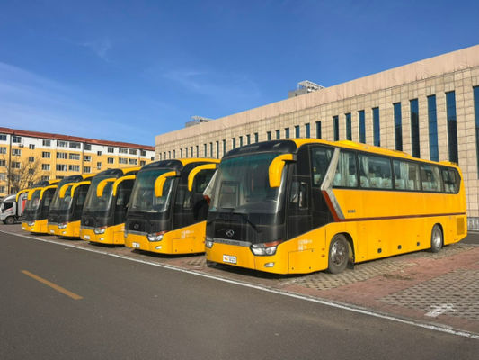 Tweedehands gele 63-zits Yuchai 330 Motor King Long Bussen in bulk tegen lage prijzen