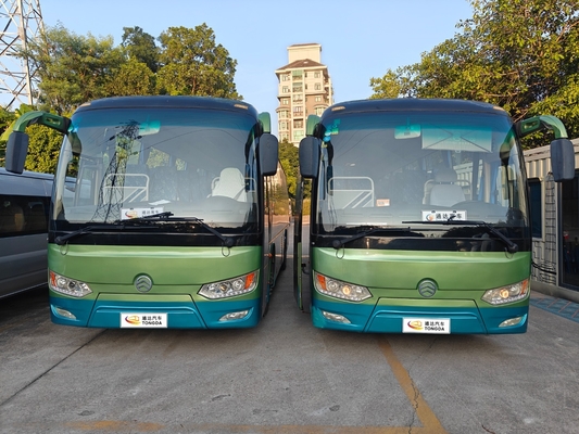 Elektrisch motortype 48-zitplaatsen tweedehands zuiver elektrische bus van Golden Dragon in 2018 met achterbaan van 1860